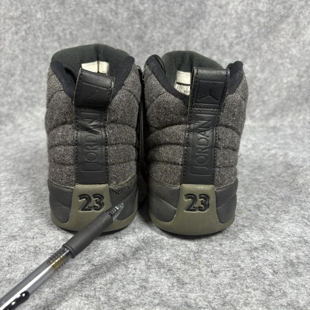 Jordan 12 Retro Wool Dark Grey Black 852626-003 Mens‎ 5.5Y Sneakers